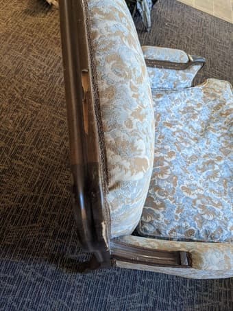 Vintage side sofa and chair 3