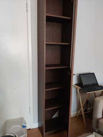 BILLY / OXBERG Bookcase with panel/glass door 1