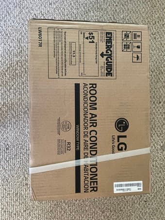 LG 6,000 BTU 115V Window AC Unit in Box 1