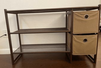 Shoe rack + closet storage saver + tension rod 1