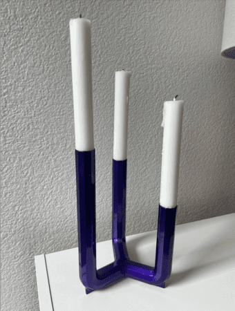 Purple candlestick holder 1