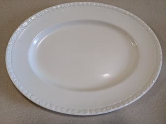 Vintage oval white platter/tray 1