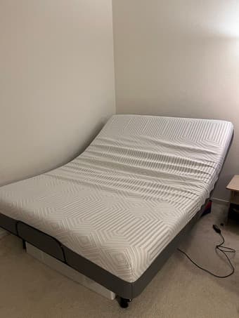 Like new queen mattress + adjustable base 1