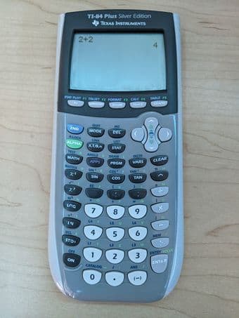 TI-84 Plus Silver Edition calculator (used, excellent condition) 1