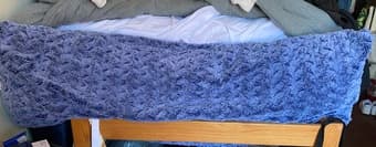 Body Pillow with Washable Blue Fuzzy Cover 1