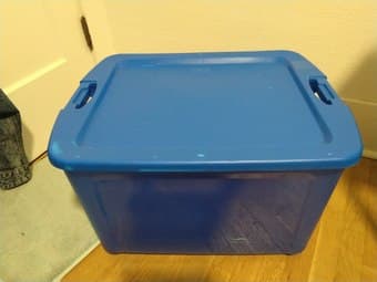 Blue Sterilite Bin 1