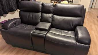 Double leather recliner 1