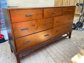 Beautiful Wood Dresser & 2 End Tables 1