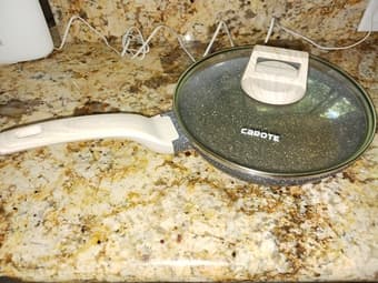 Granite nonstick frying pan and coffee grinder 1