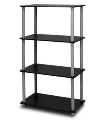 Black 4 shelf unit 1