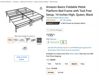 Queen size metal bed frame 1