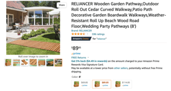 Outdoor Patio Wooden Plank Pathway 1