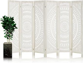 6-Panel SOLID WOOD Room Divider ("shoji screen" style) 2