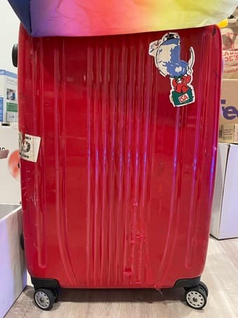 【FOR SALE】 Durable Hard Shell Red Rolling Suitcase 1