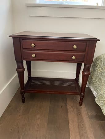 LIke New Full Size Mattress for Sale  and Solid wood night stand 1