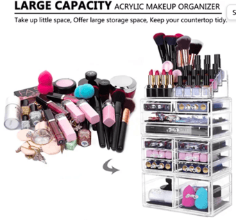 Makeup Organizer Cosmetic Storage Drawers and Jewelry Display 3