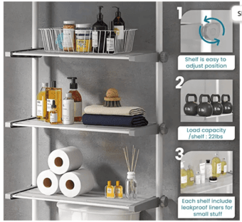 Bathroom Organizer, Over The Toilet Storage 2