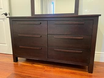 Wooden dresser with mirror 2