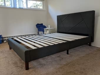 SELLING: Zinus Upholstered Queen Bedframe 3