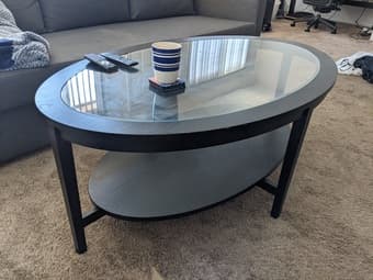SELLING: Elegant Glass Coffee Table (Black) 2