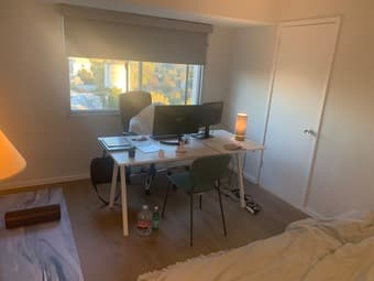 One month used IKEA bed and desk 1