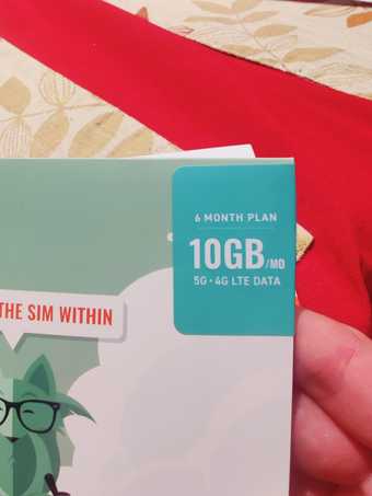 MINT Mobile 6 Month Plan 10 GB/Mo 5G/4G LTE Data 3