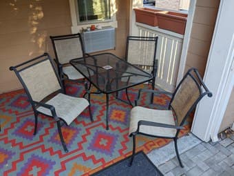 Patio Table and Four Chairs 1