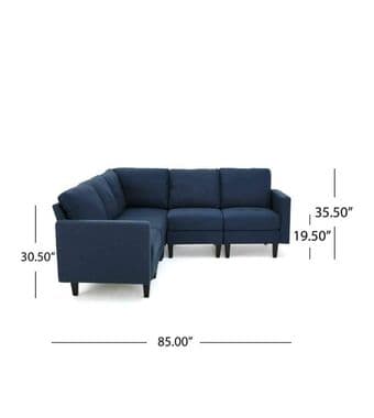 Dark Blue Sectional Sofa 2