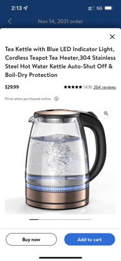 Electric Kettle 1.7L Glass Boiler with LED Indicator light 2