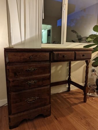 Vintage walnut desk 1