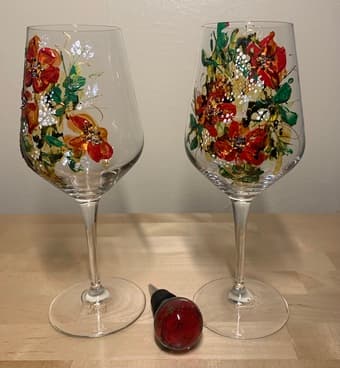 Artistic Wine Cups bought at an art festival 1