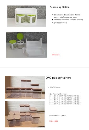 kitchen items (pitchers, oxo pop containers, etc) 2