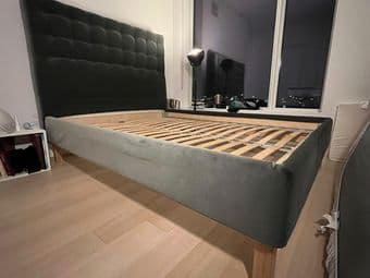 Queen bed with large headboard - $250 (San Francisco) 2