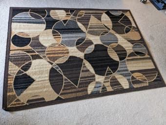 Area rug, 124" x 92", brown/blue 2