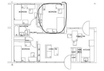Subletting a room in a 3-bed/1-bath lowrise apartment in EV on campus 1