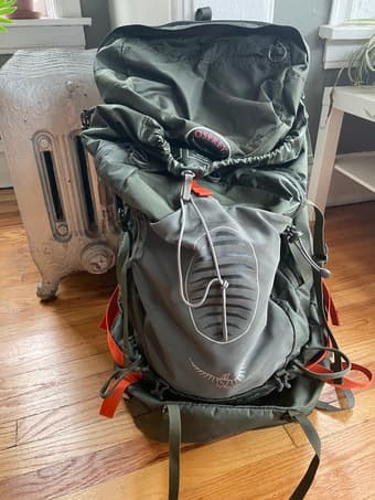 Osprey Atmos 65L Pack + Rain Cover + Travel Duffel 1