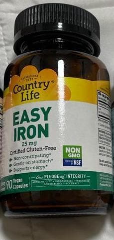 Easy Iron - 25 mg - Country Life 1