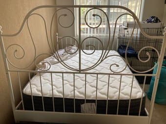 Sealy posturepedic full mattress with bed frame 3