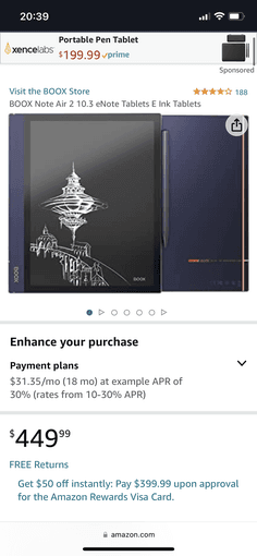 Note air Boox 64G 2