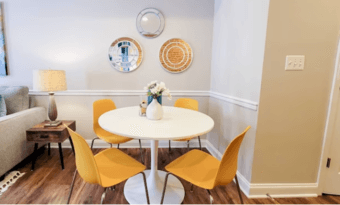 Dining table & chairs (almost never used), delivery provided 1