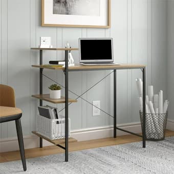 New sleek computer desk with storage 1