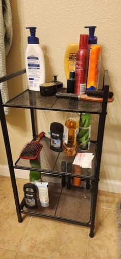 Metal Bathroom Rack, 3 Spaces, Compact and Sturdy 1