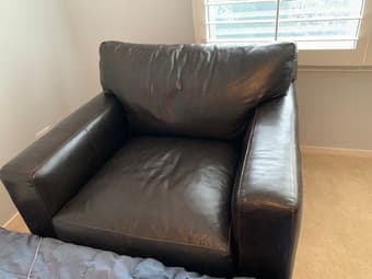Crate and Barrel Leather Chair 1