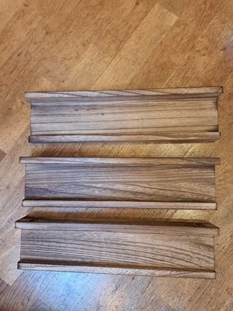 3 wooden shelves for sale- never used 2