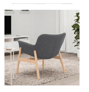 2 IKEA  Chairs Comfy Armchairs, grey - as good as new (Model VEBDO) 1