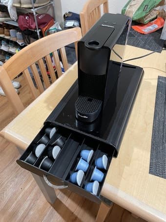 Nespresso Essenza Mini + Pod Organizer + Pods 1