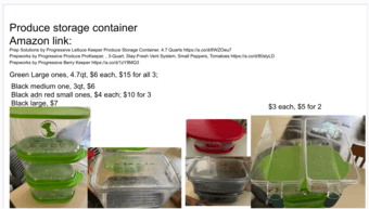 Produce storage for fridge-various size 1
