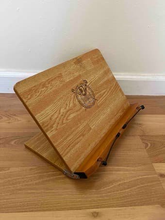 Wooden Book Stand + Jonathan Adler Print 1