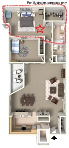 Stanford Oak Creek Apartment, 2B2B, looking for a male roomate 1
