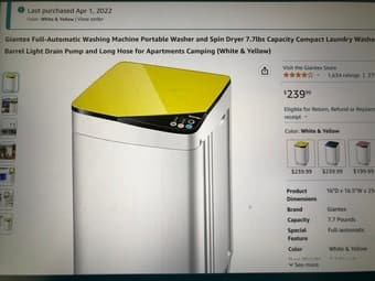 Giantex (7 lb) washer + spin dryer 3